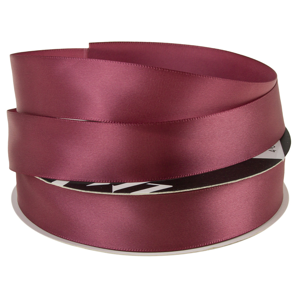 Лента атлас, 25 ммx35 ярд, плотная, на катушке Сливовый