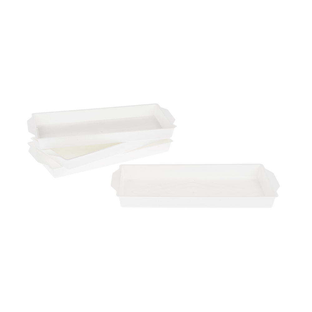 Поддон для кирпича (пластик), 26x12,5xH2 см, набор (25 шт) Белый
