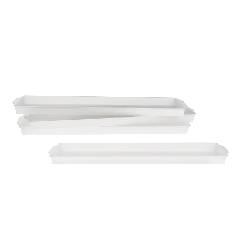 Поддон для кирпича (пластик), 49x12,5xH3 см, набор (10 шт) Белый