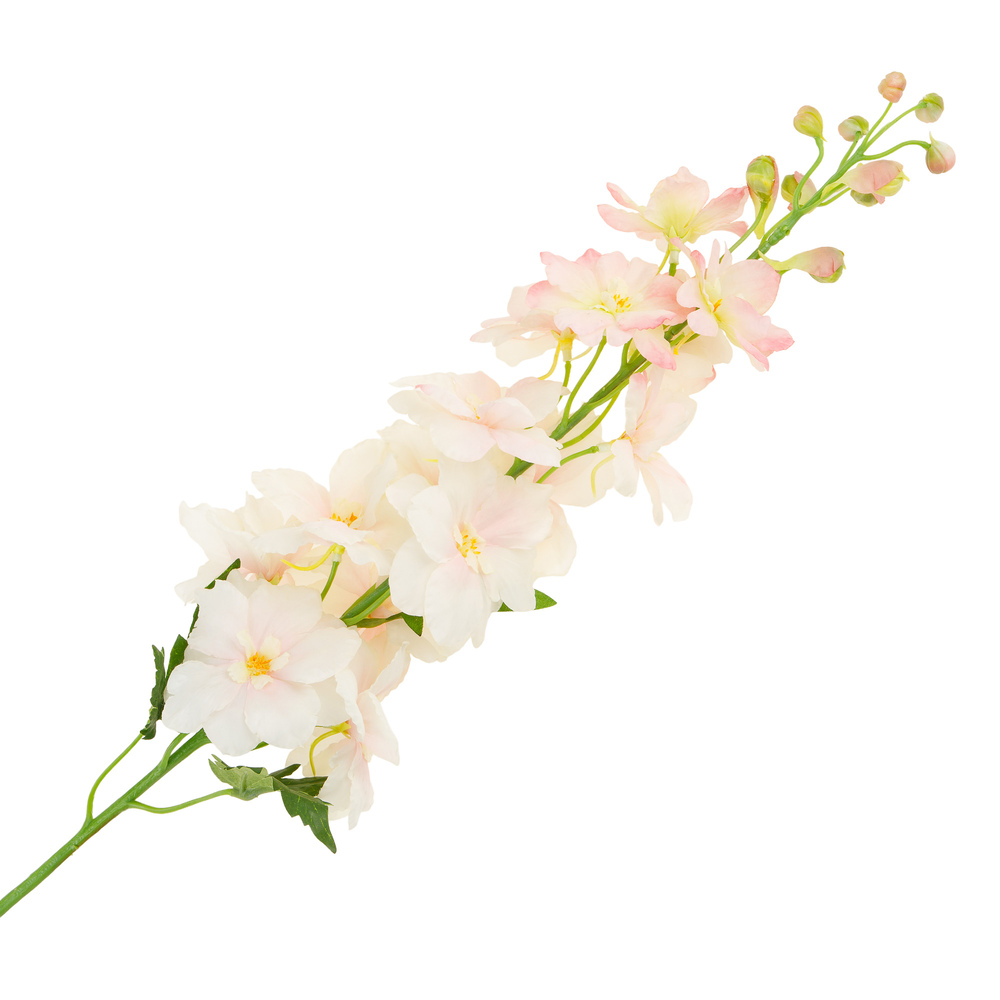 Цветок искусственный "Дельфиниум", Н94 см Кремовый-розовый