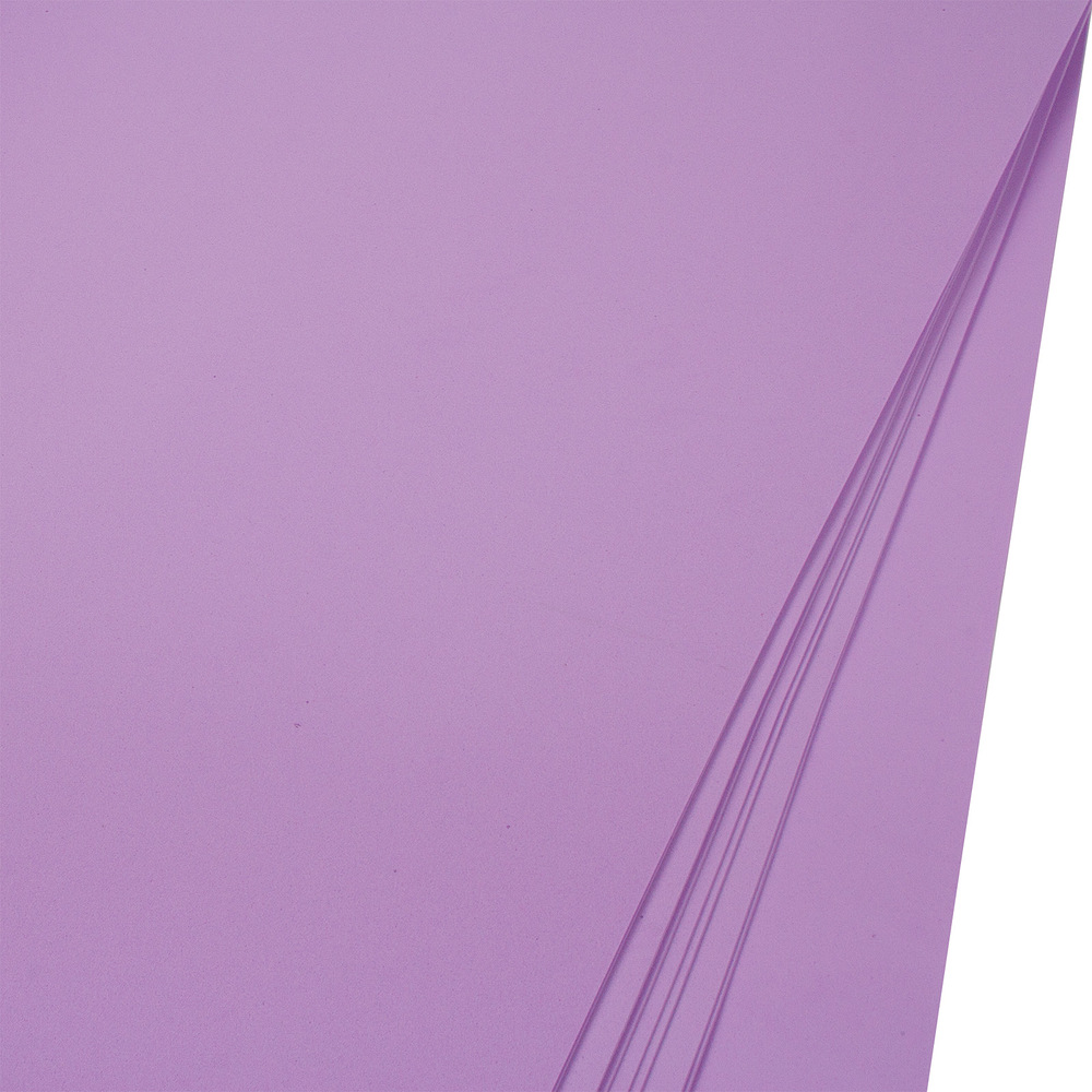Фоамиран, 60x70 см, 1 мм, набор (10 шт) Сиреневый
