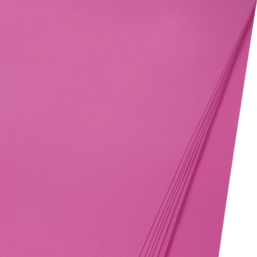 Фоамиран, 60x70 см, 1 мм, набор (10 шт) Темно-розовый