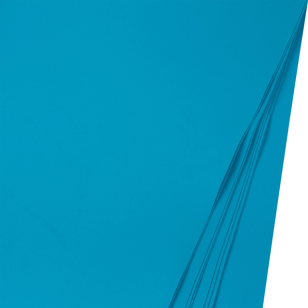 Фоамиран, 60x70 см, 1 мм, набор (10 шт) Голубой