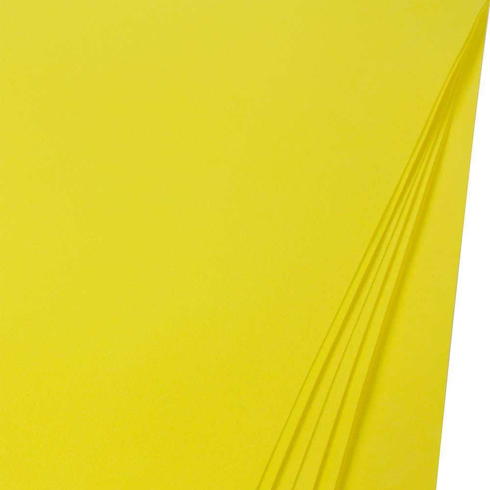 Фоамиран, 60x70 см, 1 мм, набор (10 шт) Желтый