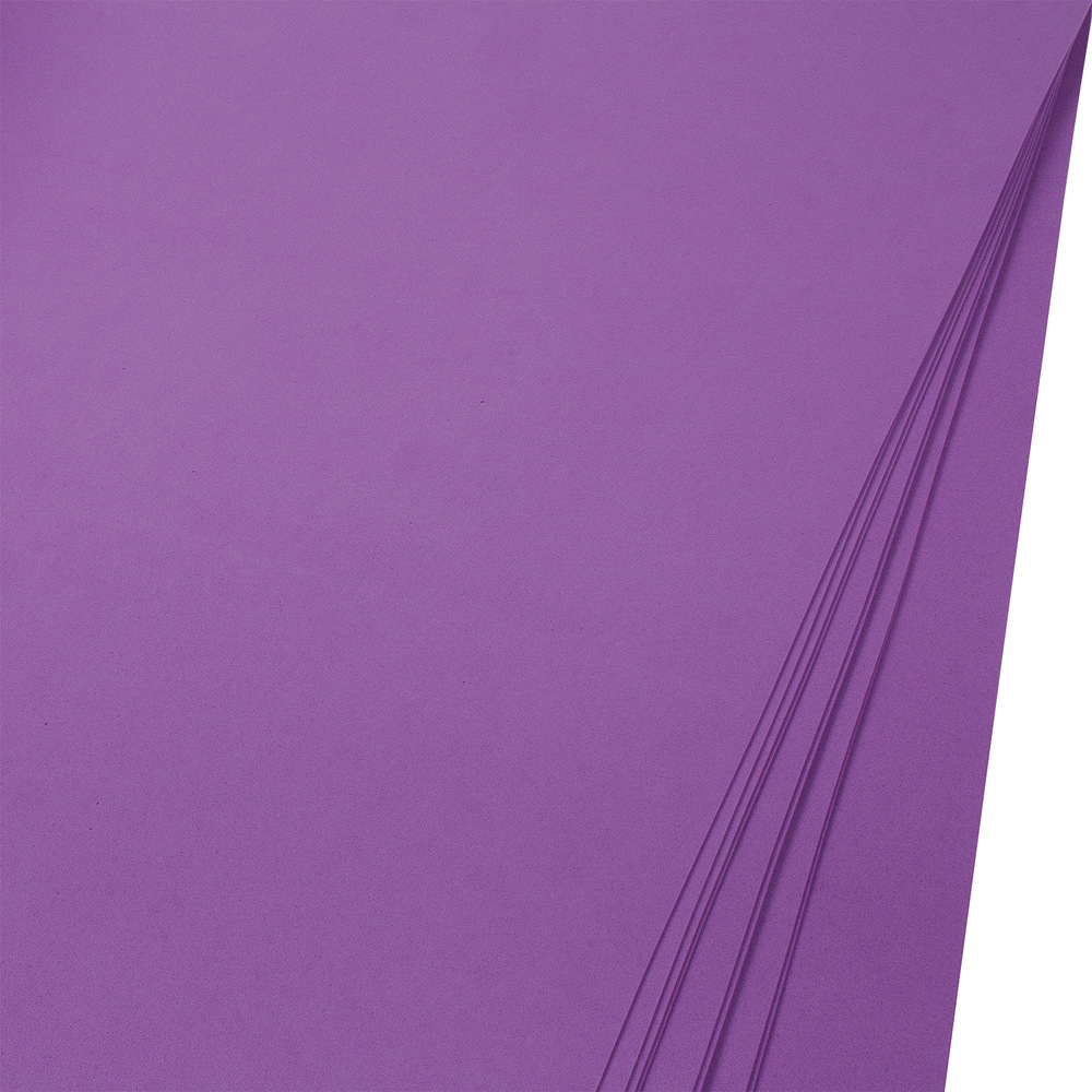 Фоамиран, 60x70 см, 1 мм, набор (10 шт) Фиолетовый