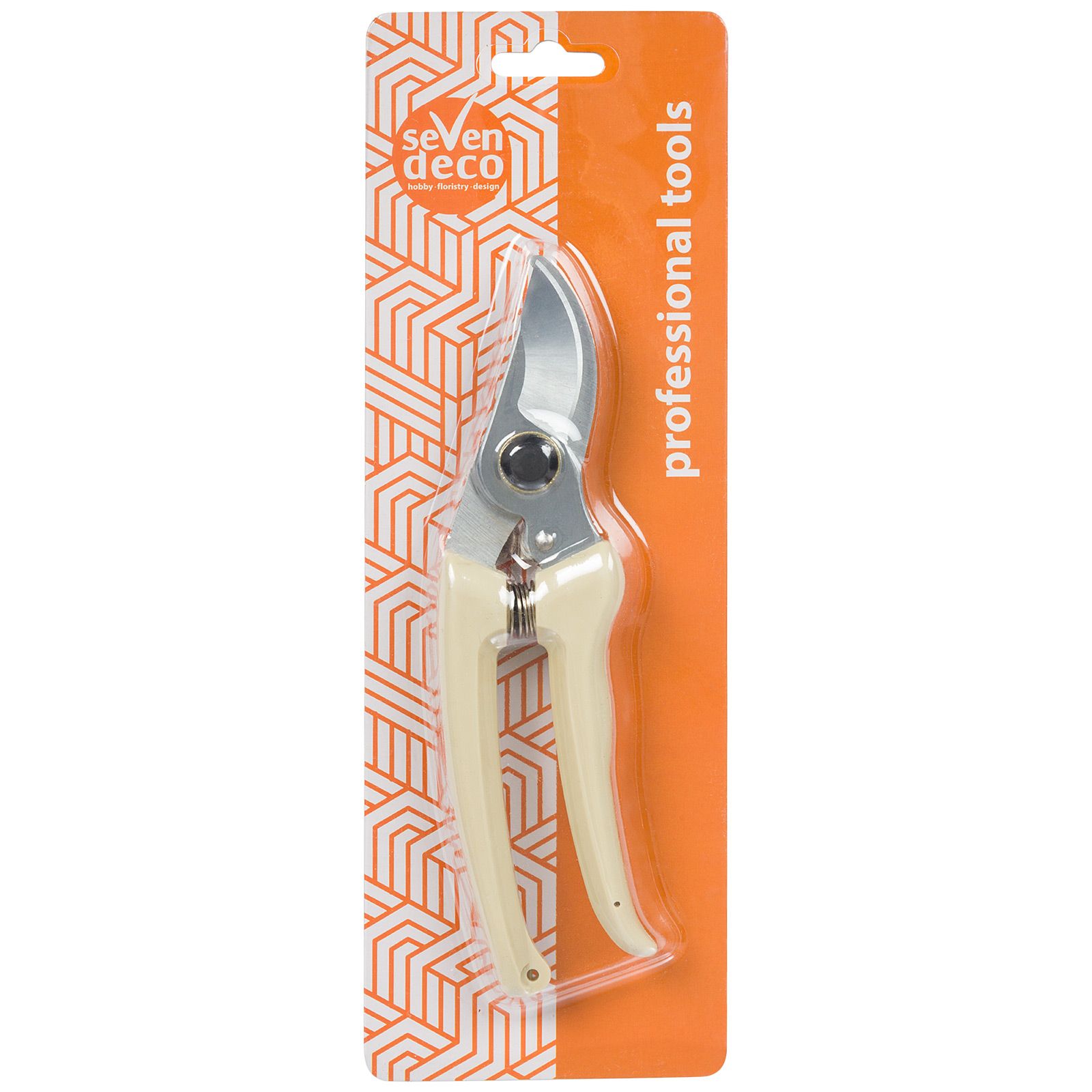 Секатор (металл), 17,5 см Кремовый