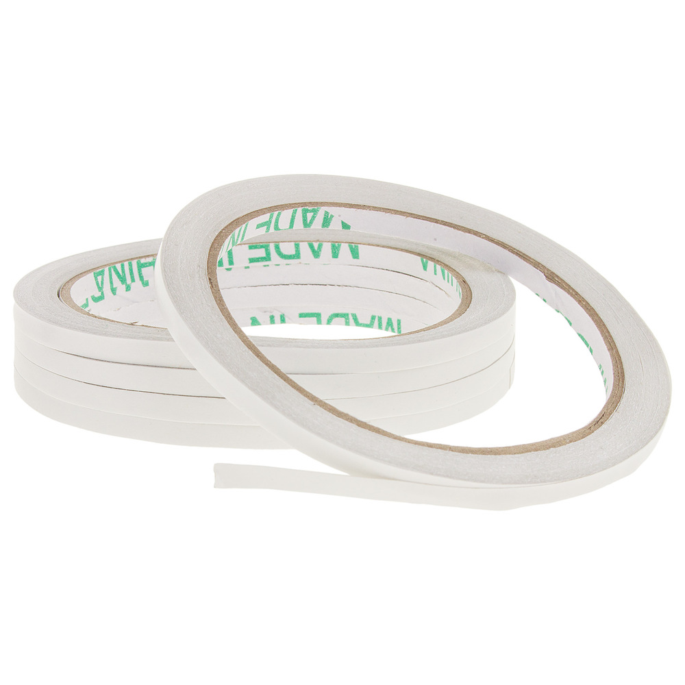 Скотч двухсторонний, 5 ммx16 м, набор (5 шт) Белый