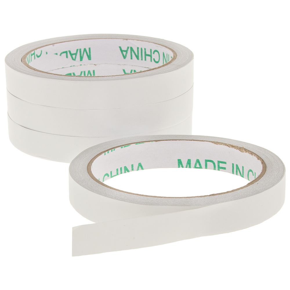 Скотч двухсторонний, 15 ммx16 м, набор (4 шт) Белый