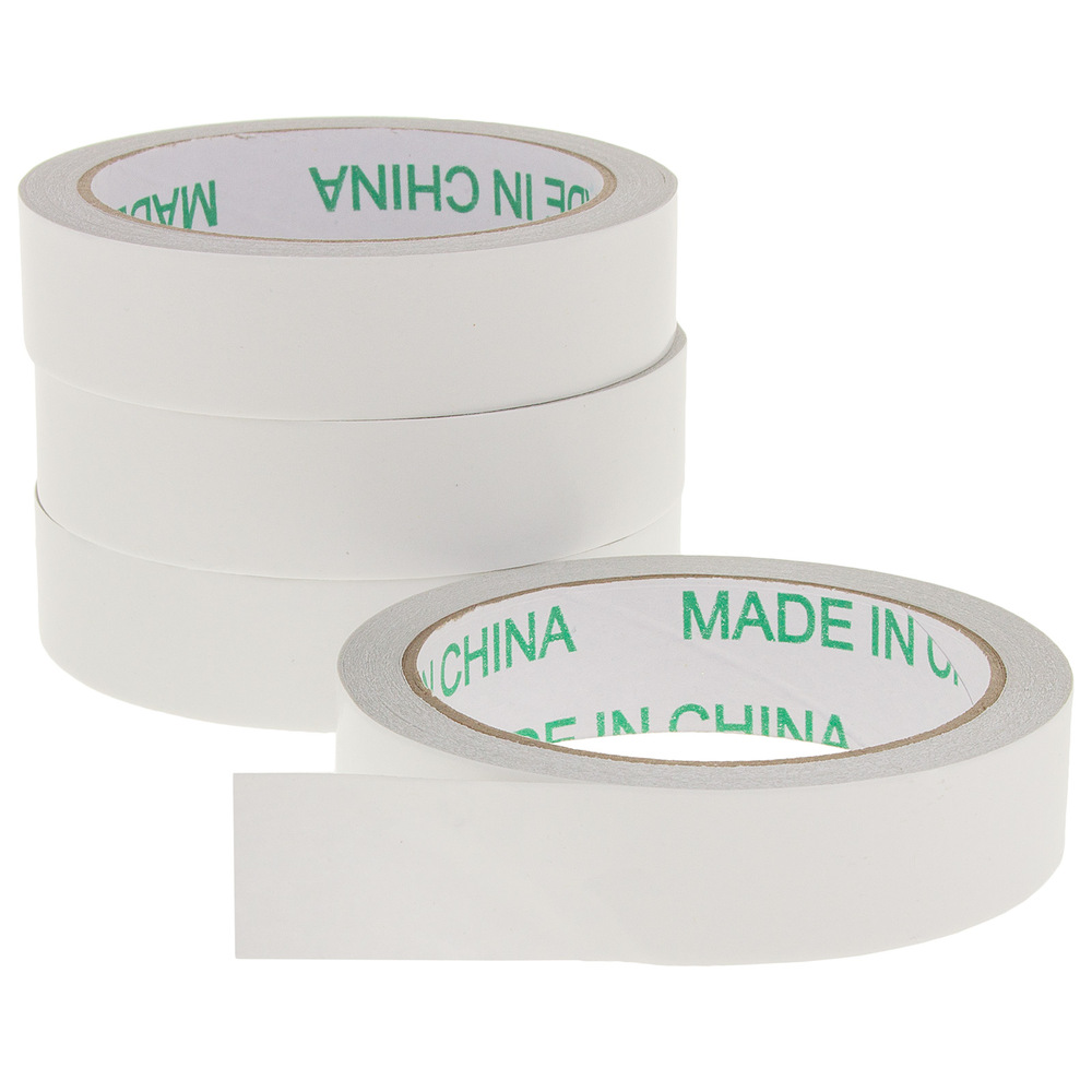 Скотч двухсторонний, 24 ммx16 м, набор (4 шт) Белый