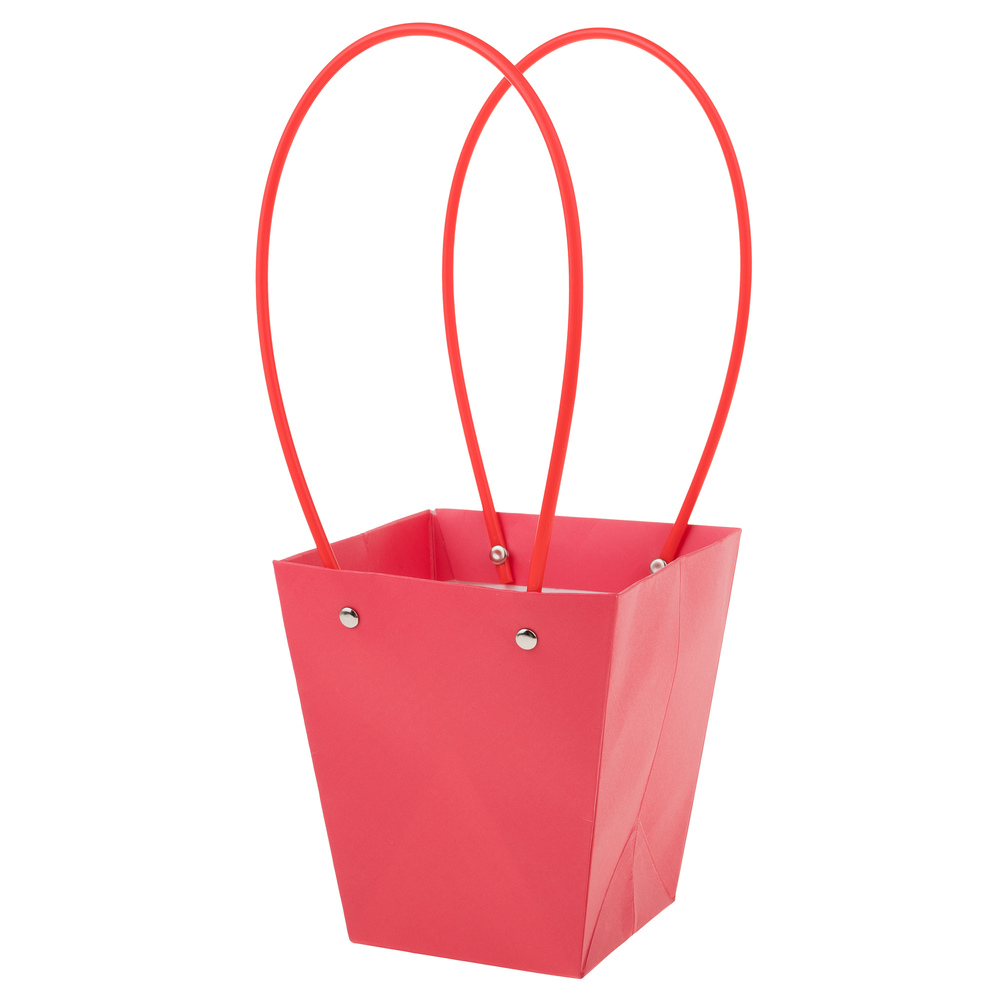 Сумка подарочная (картон), 13x9,5xH15,5 см, набор (10 шт), с ламинацией Розовый