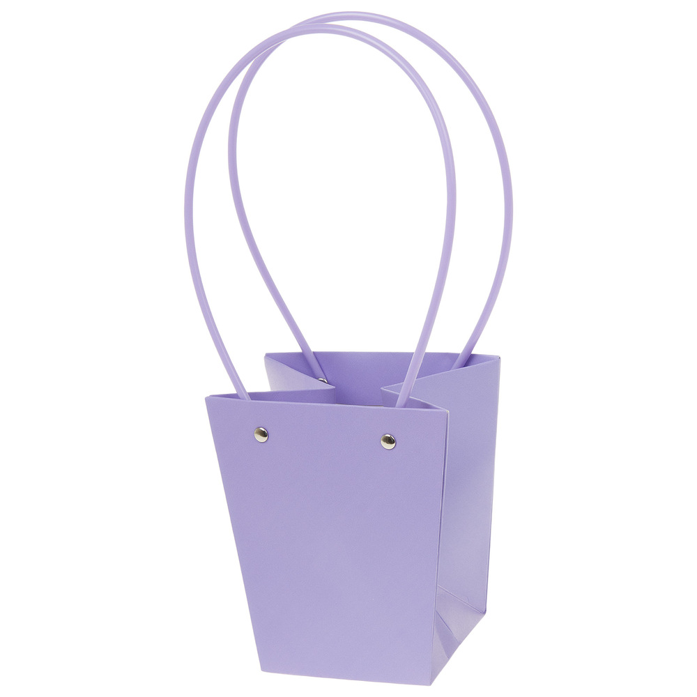 Сумка подарочная (картон), 13x9,5xH15,5 см, набор (10 шт), с ламинацией Сиреневый