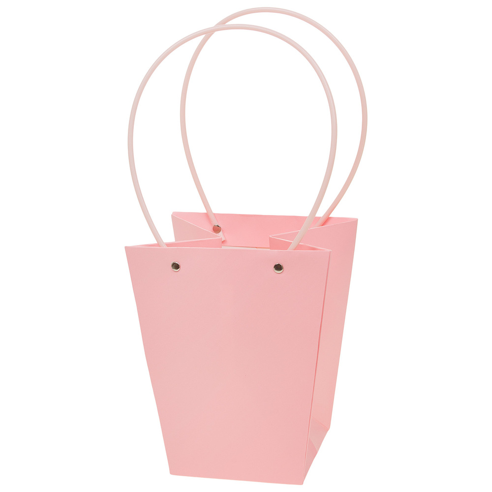 Сумка подарочная (картон), 17x11,5xH20 см, набор (10 шт), с ламинацией Розовый