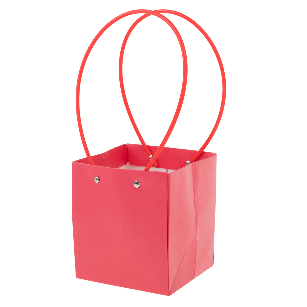 Сумка подарочная (картон), 13x12xH15 см, набор (10 шт), с ламинацией Фуксия