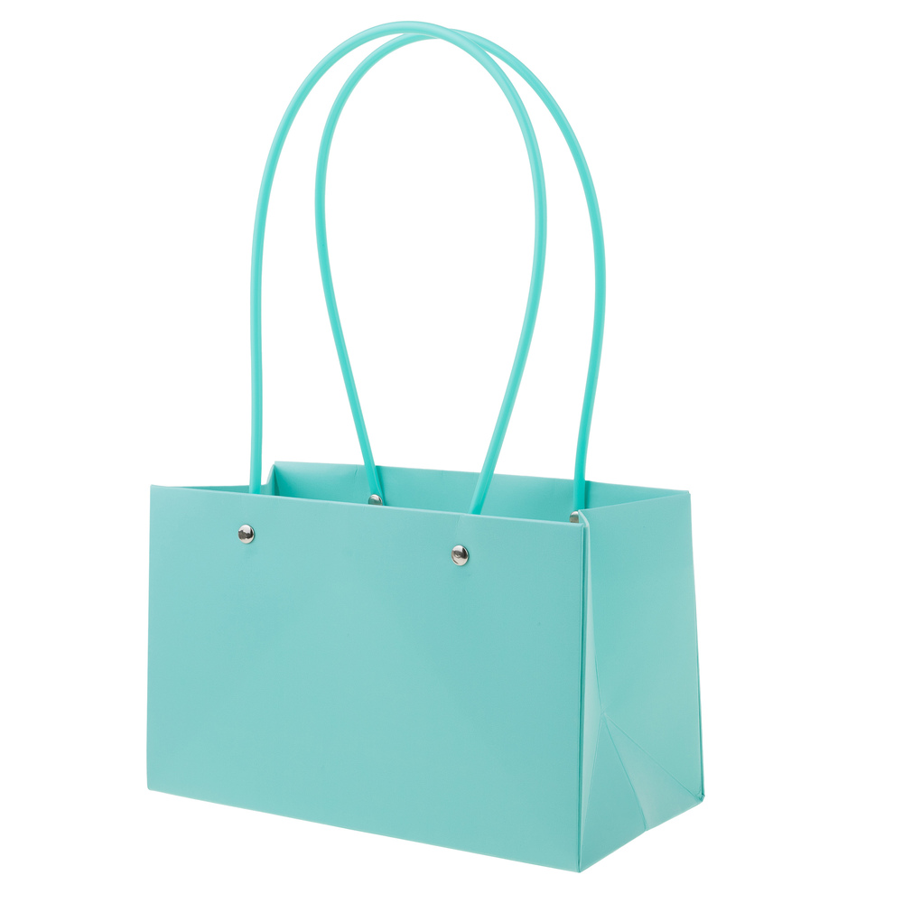 Сумка подарочная (картон), 22x10,5xH13,5 см, набор (10 шт), с ламинацией Тиффани