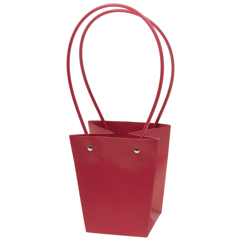 Сумка подарочная (картон), 13x9,5xH15,5 см, набор (10 шт), с ламинацией Винный