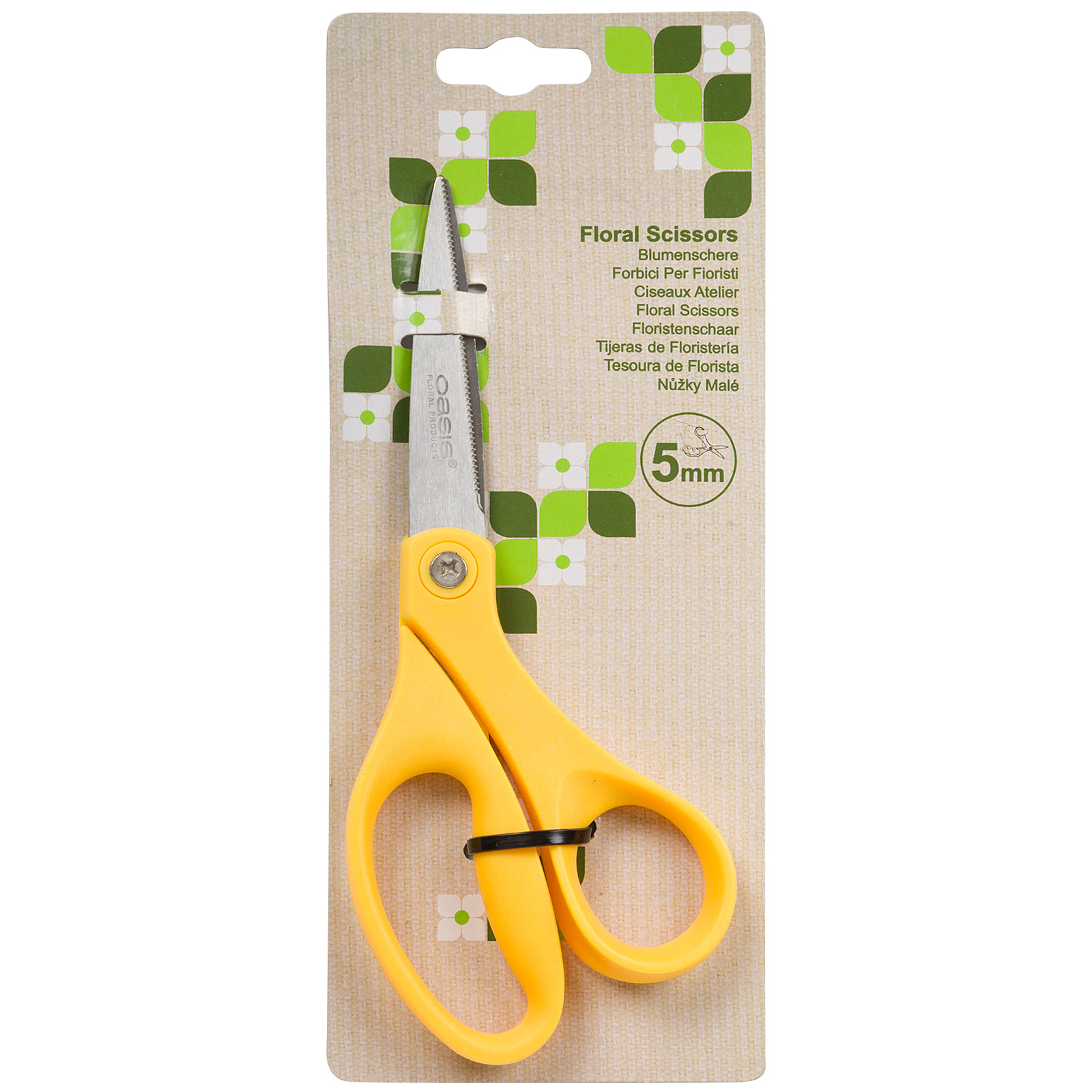Ножницы для лент, тканей, волокон "Multi-Purpose scissors" (нержавеющая сталь), 14,5 см, Oasis Желты