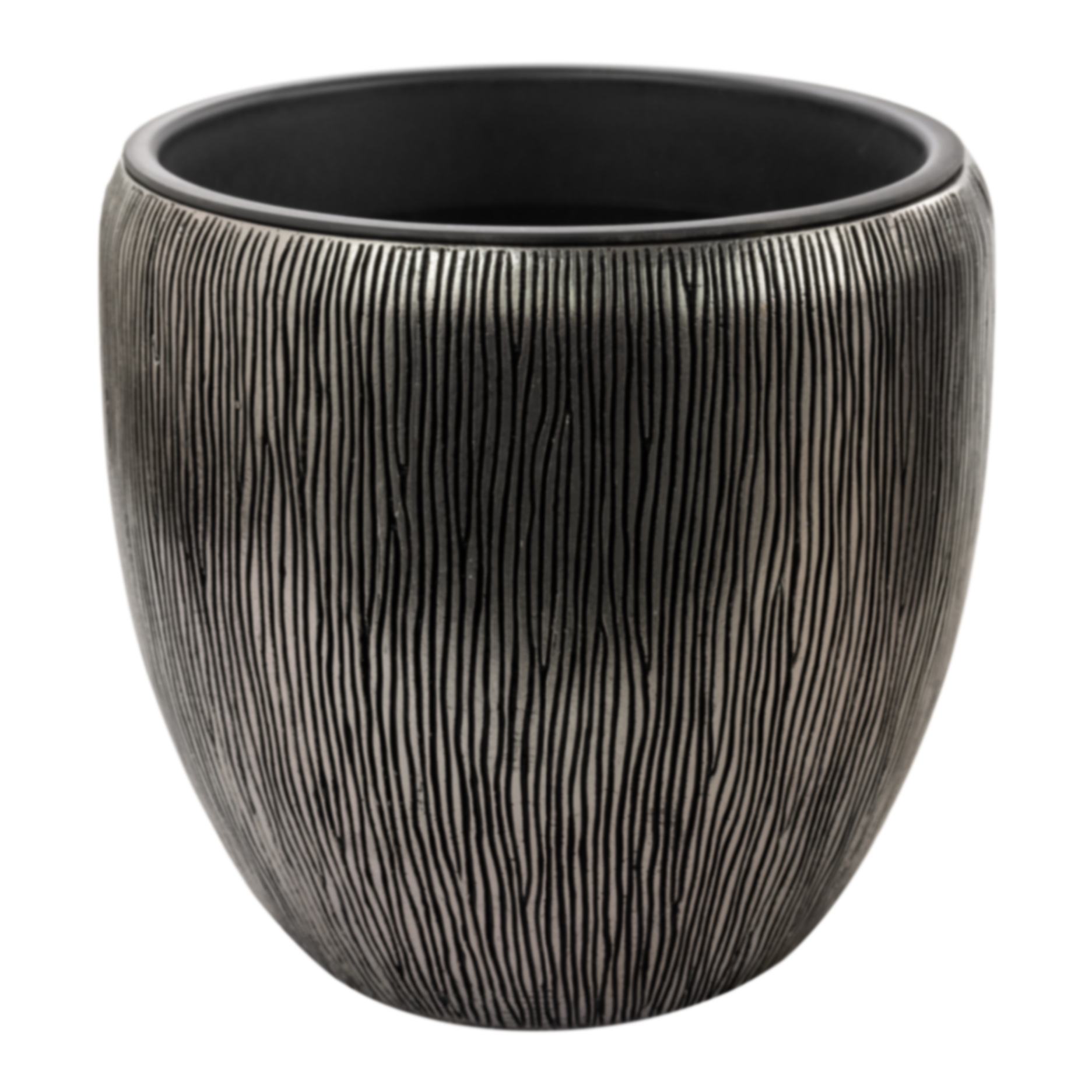 Кашпо Nobilis Marco "Dark silver Vase" (полистоун), D39xH37 см, с тех.горшком Темно-серебряный