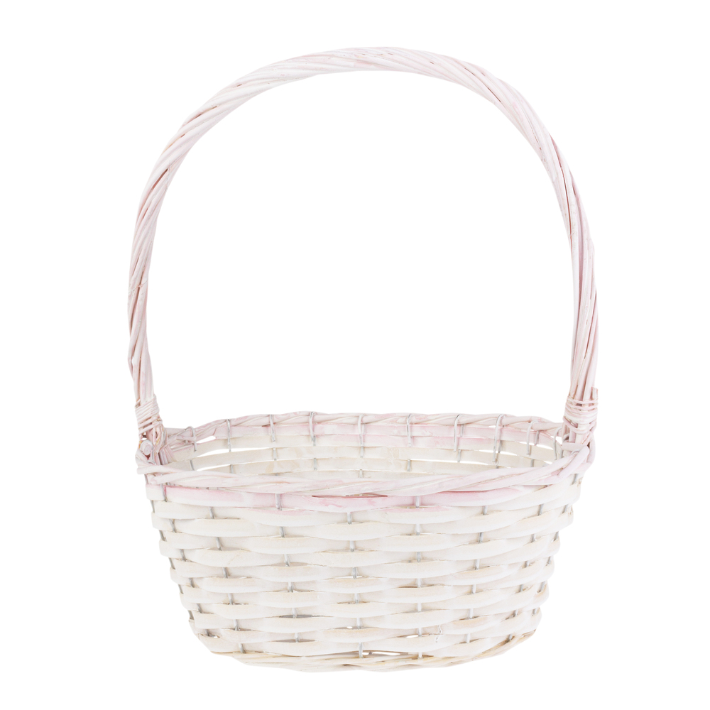 Корзина плетеная (ива), 33x23xH13/39 см Белый