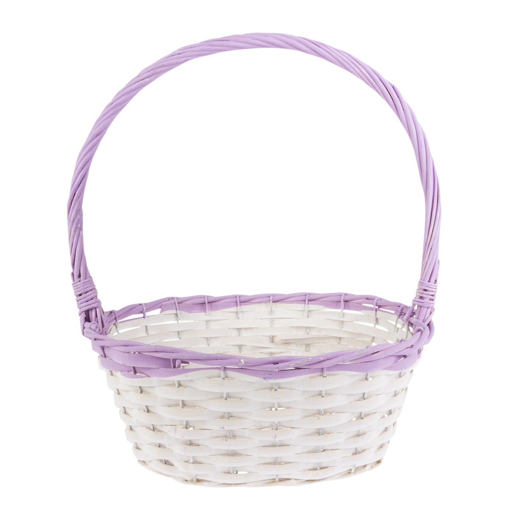 Корзина плетеная (ива), 33x23xH13/39 см Белый