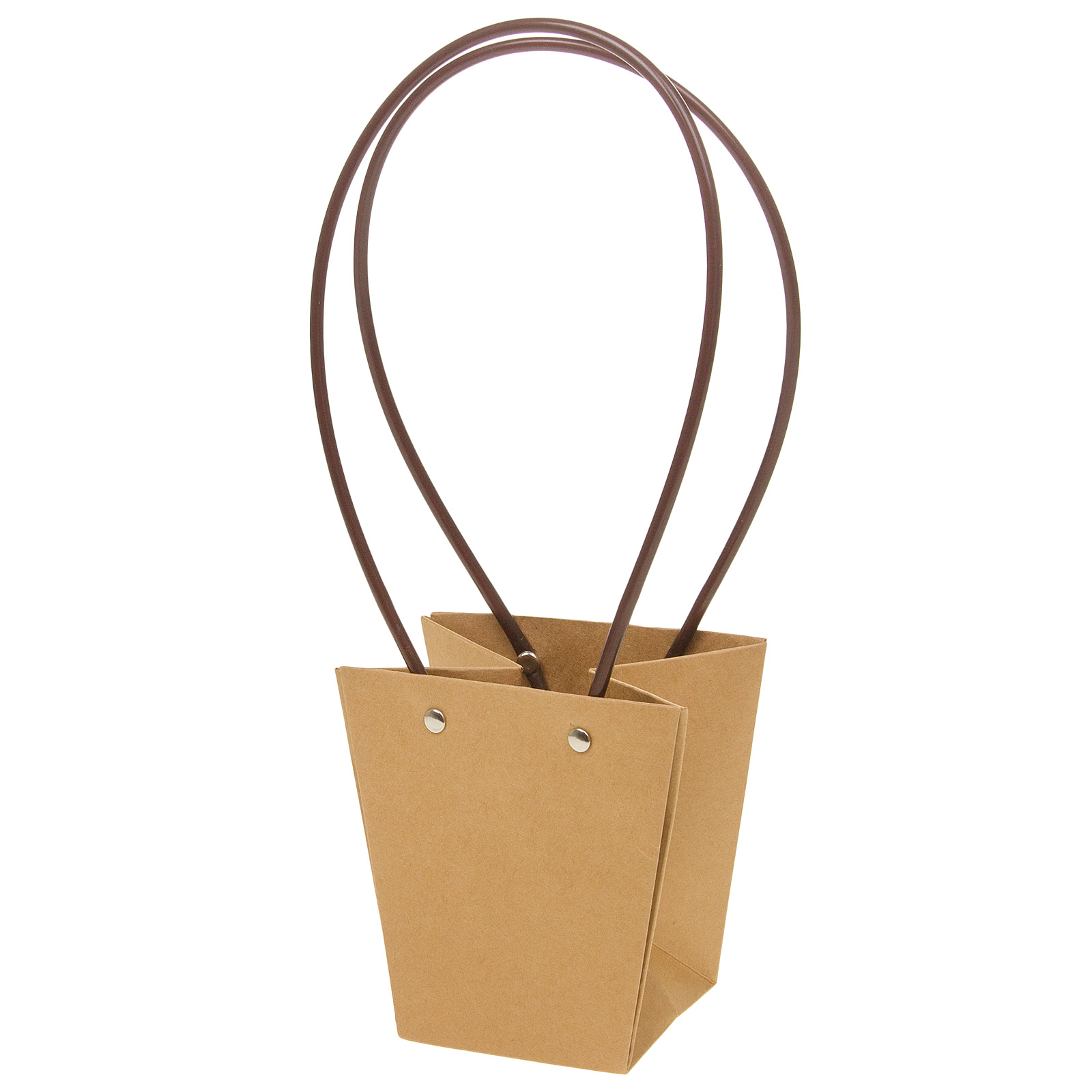 Сумка подарочная (картон), 12x8xH12,5 см, набор (10 шт), с ламинацией Натуральный