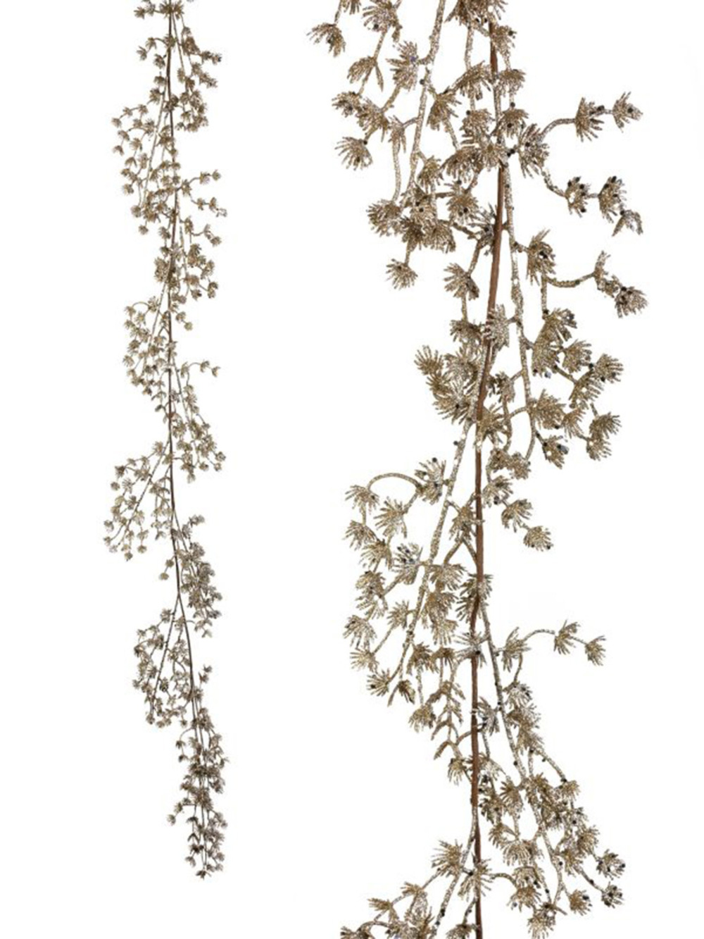 Гирлянда на вставке с шишками (пластик), H150 см Золотой
