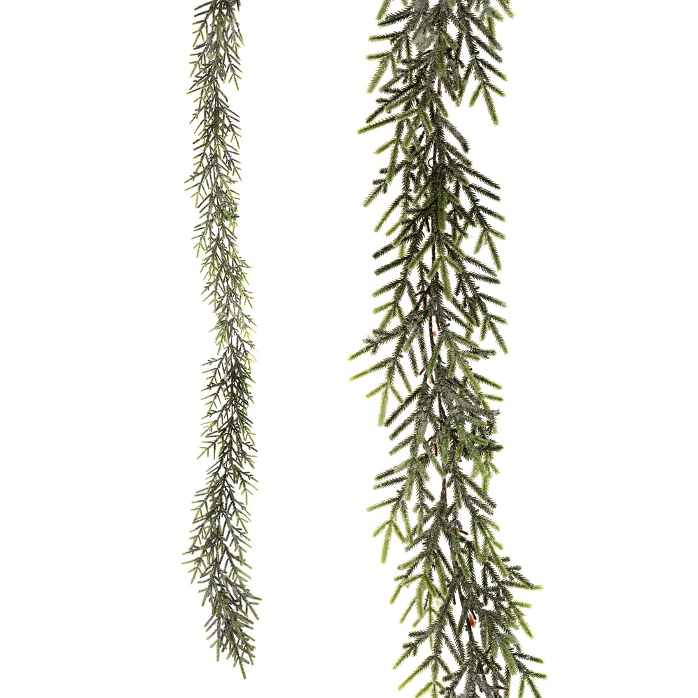 Гирлянда искусственная еловая (пластик), 190 см Зеленый
