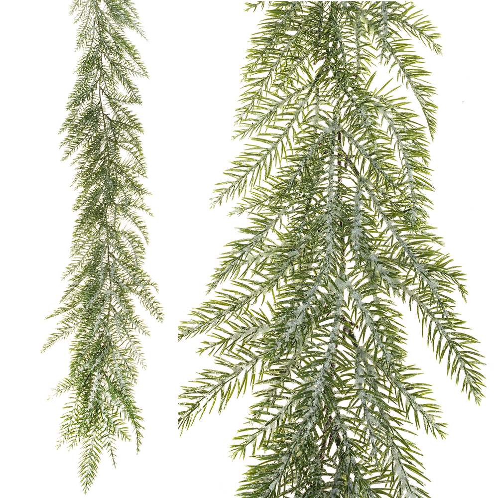 Гирлянда искусственная еловая (пластик), 190 см Зеленый