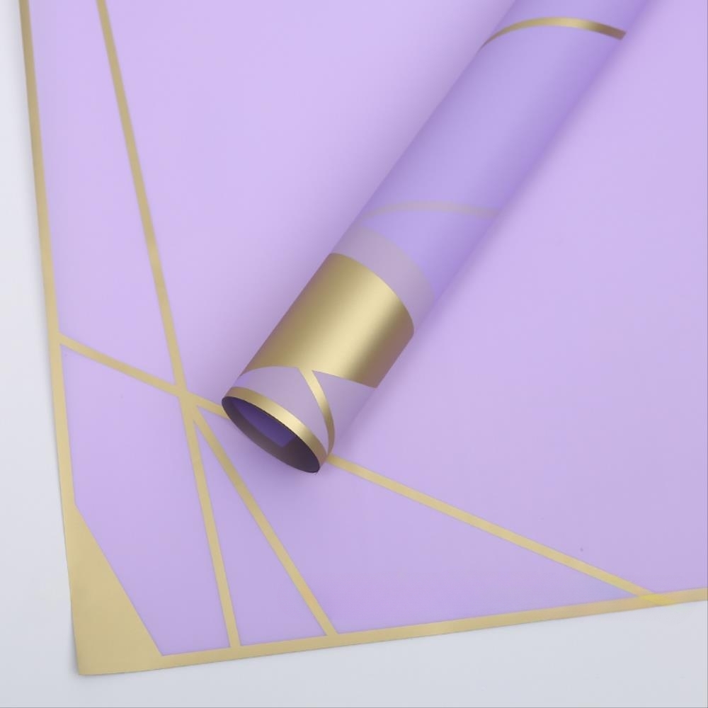 Пленка матовая "Geometry", 58х58 см, набор (20 шт) Лиловый