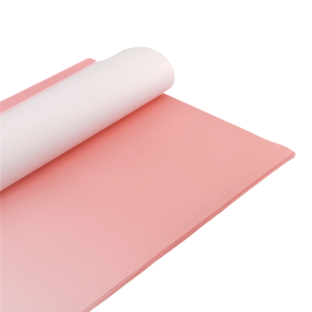 Пленка матовая, 58х58 см, набор (20 шт), с цветным переходом Белый-розовый