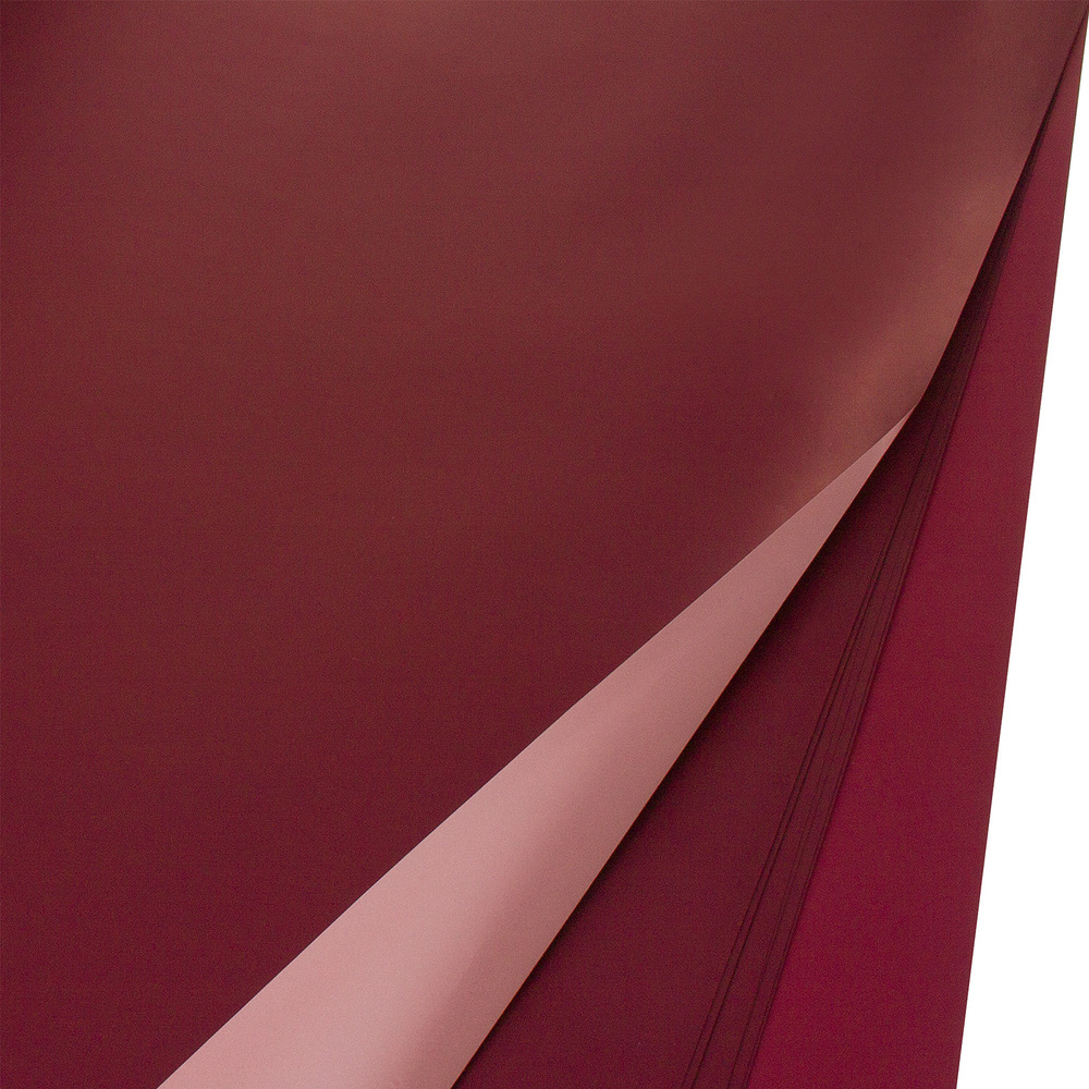 Пленка матовая "Жемчужный перламутр", 57x57 см, набор (20 шт), двусторонняя, двухцветная Винный