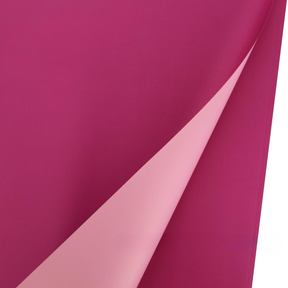 Пленка матовая, 56x56 см, 63 mic, набор (20 шт), двусторонняя, двухцветная Малиновый-розовый