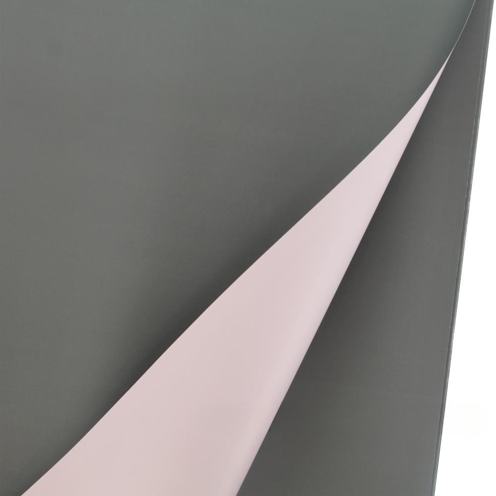 Пленка матовая, 56x56 см, 63 mic, набор (20 шт), двусторонняя, двухцветная Розовый-серый