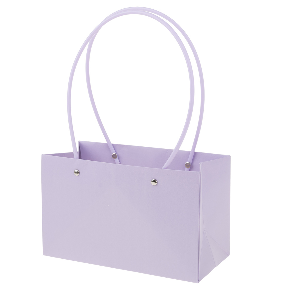 Сумка подарочная (картон), 22x10,5xH13,5 см, набор (10 шт), с ламинацией Светло-сиреневый