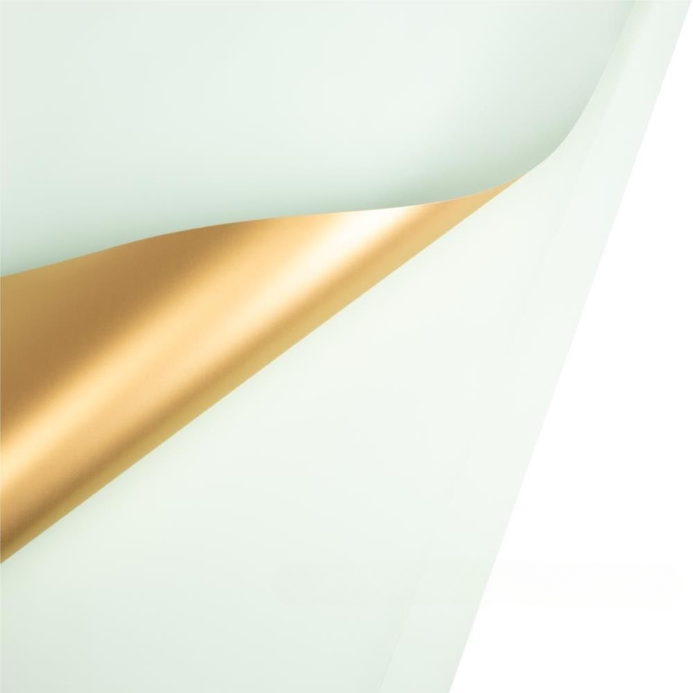 Пленка матовая "Цветное золото", 60х60 см, набор (20 шт), двусторонняя, двухцветная Мятный