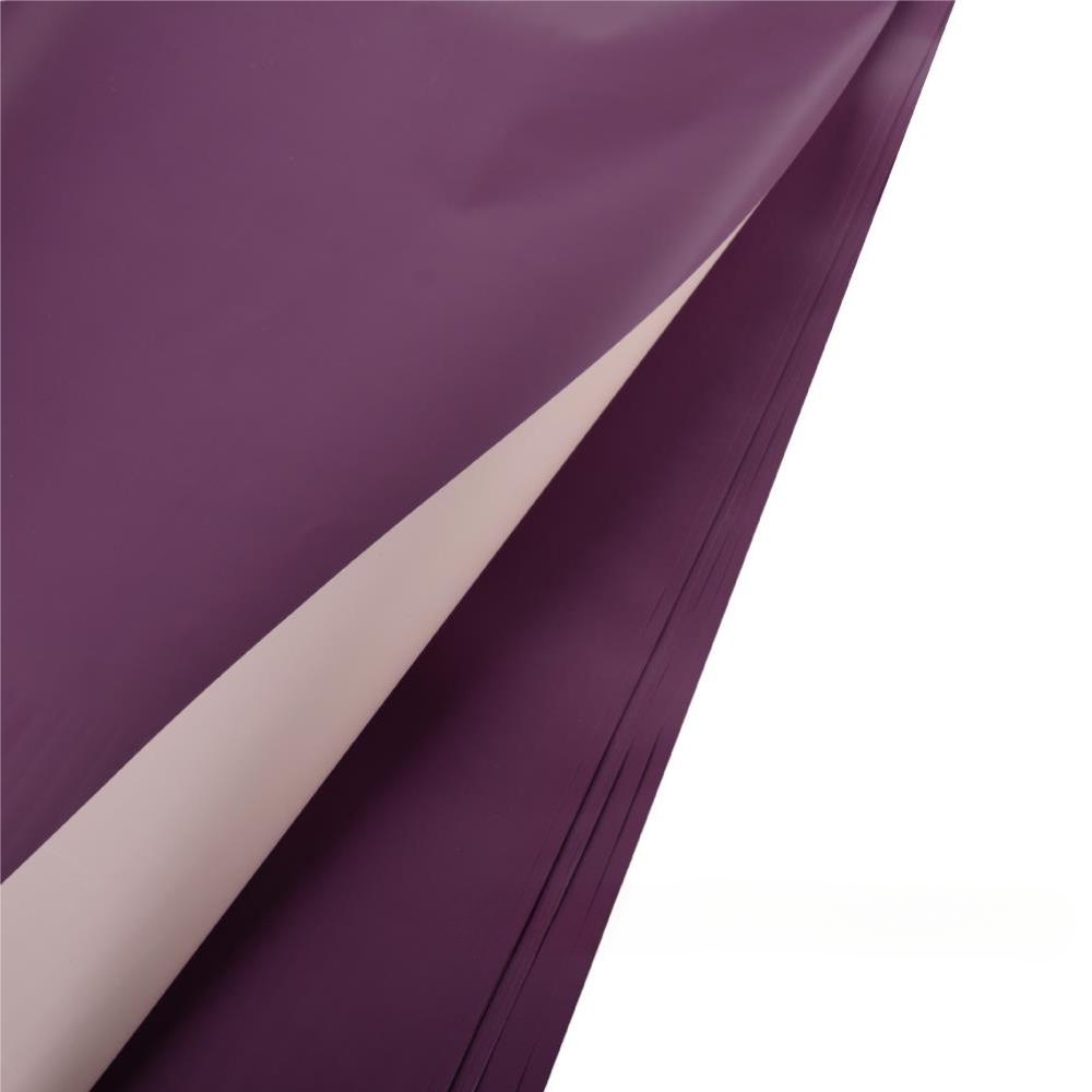 Пленка матовая, 56x56 см, 63 mic, набор (20 шт), двусторонняя, двухцветная Сиреневый-фиолетовый