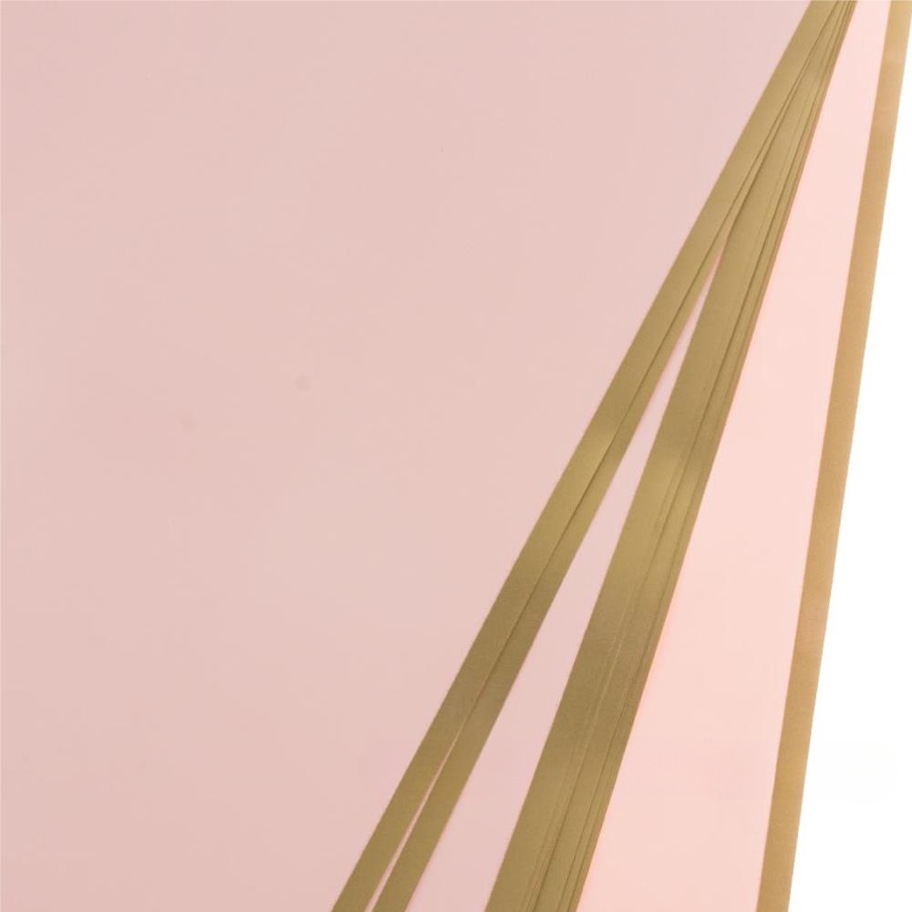 Пленка матовая "Окантовка узкая цветная", 57x57 см, набор (20 шт) Розовый