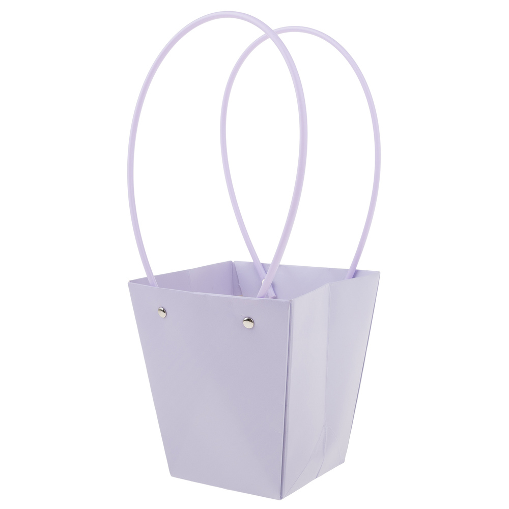 Сумка подарочная (картон), 13x9,5xH15,5 см, набор (10 шт), с ламинацией Розовый-сиреневый