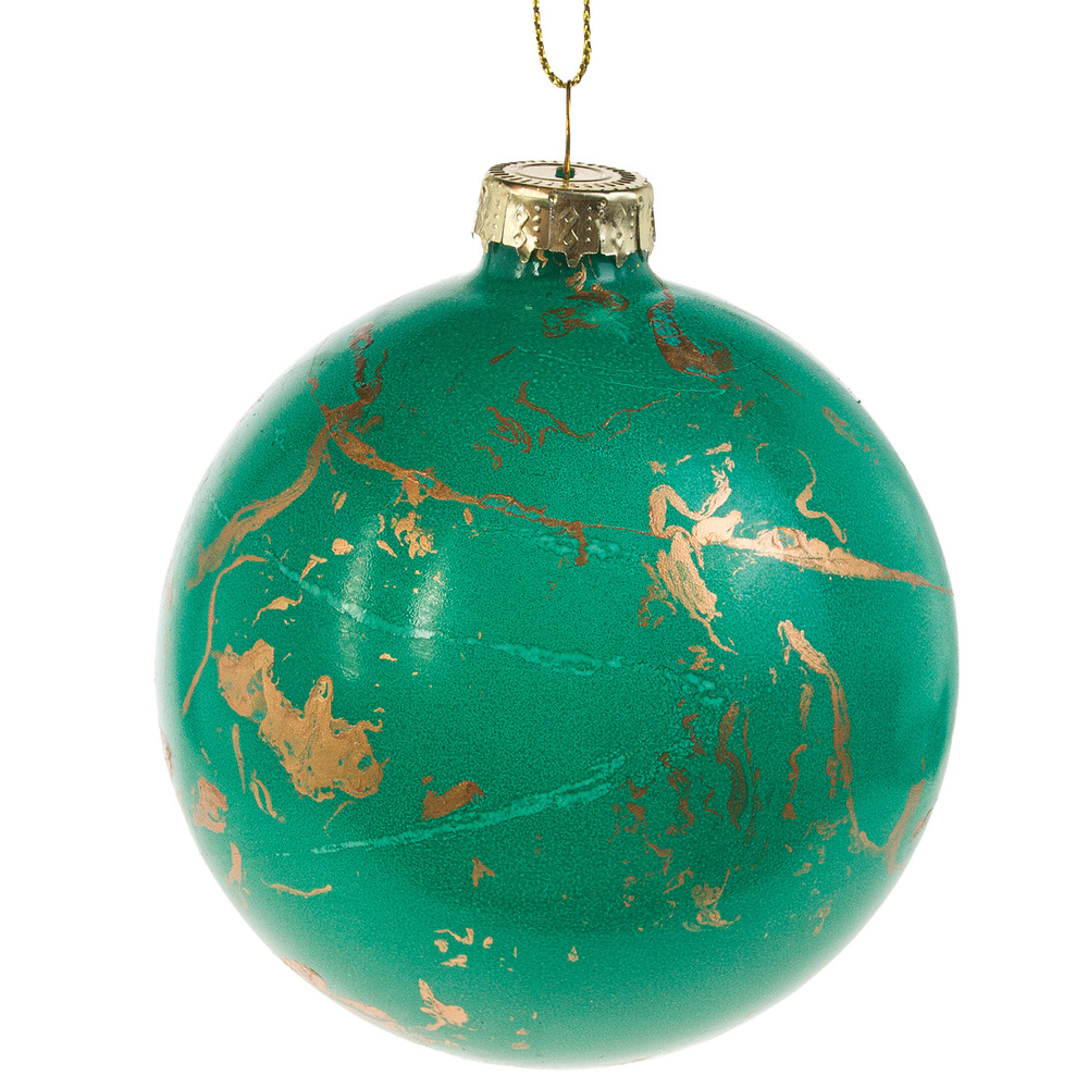 Елочная игрушка "Шар" (стекло), D8 см Зеленый