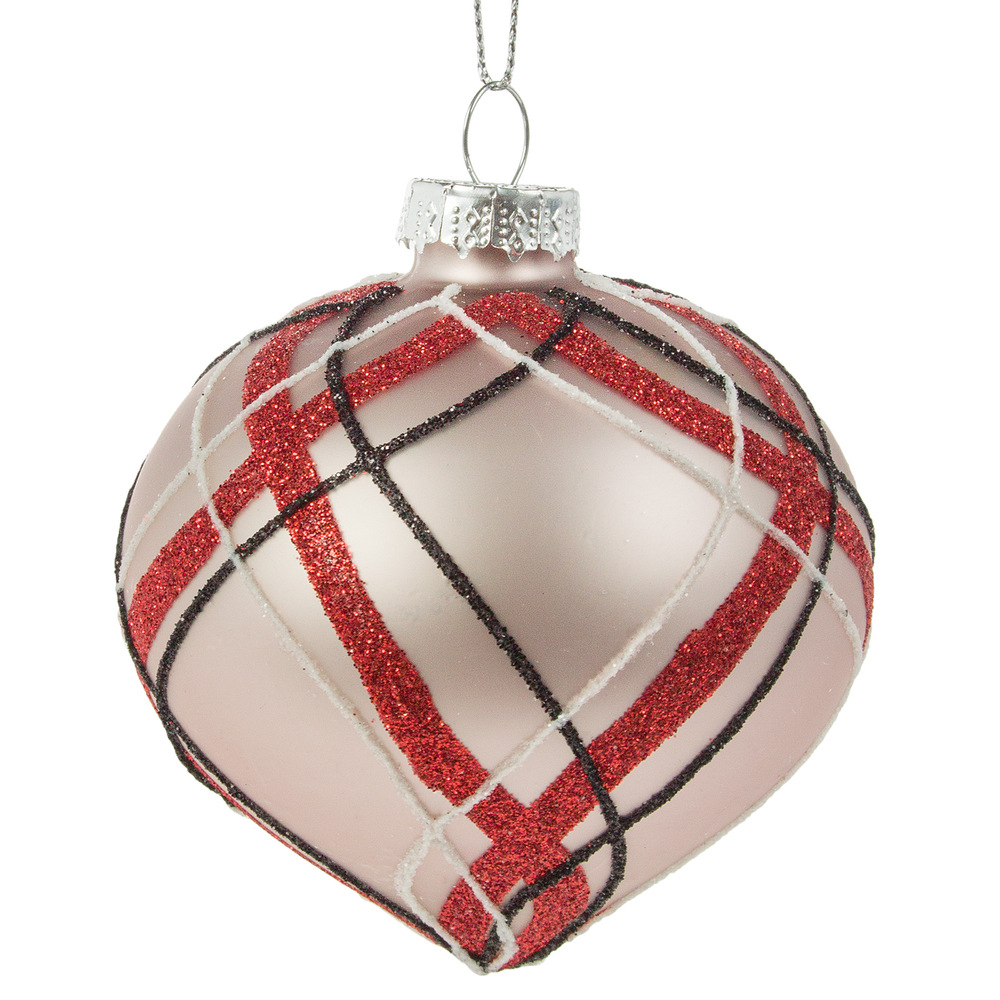 Елочная игрушка "Шар" (стекло), D8 см Шампань