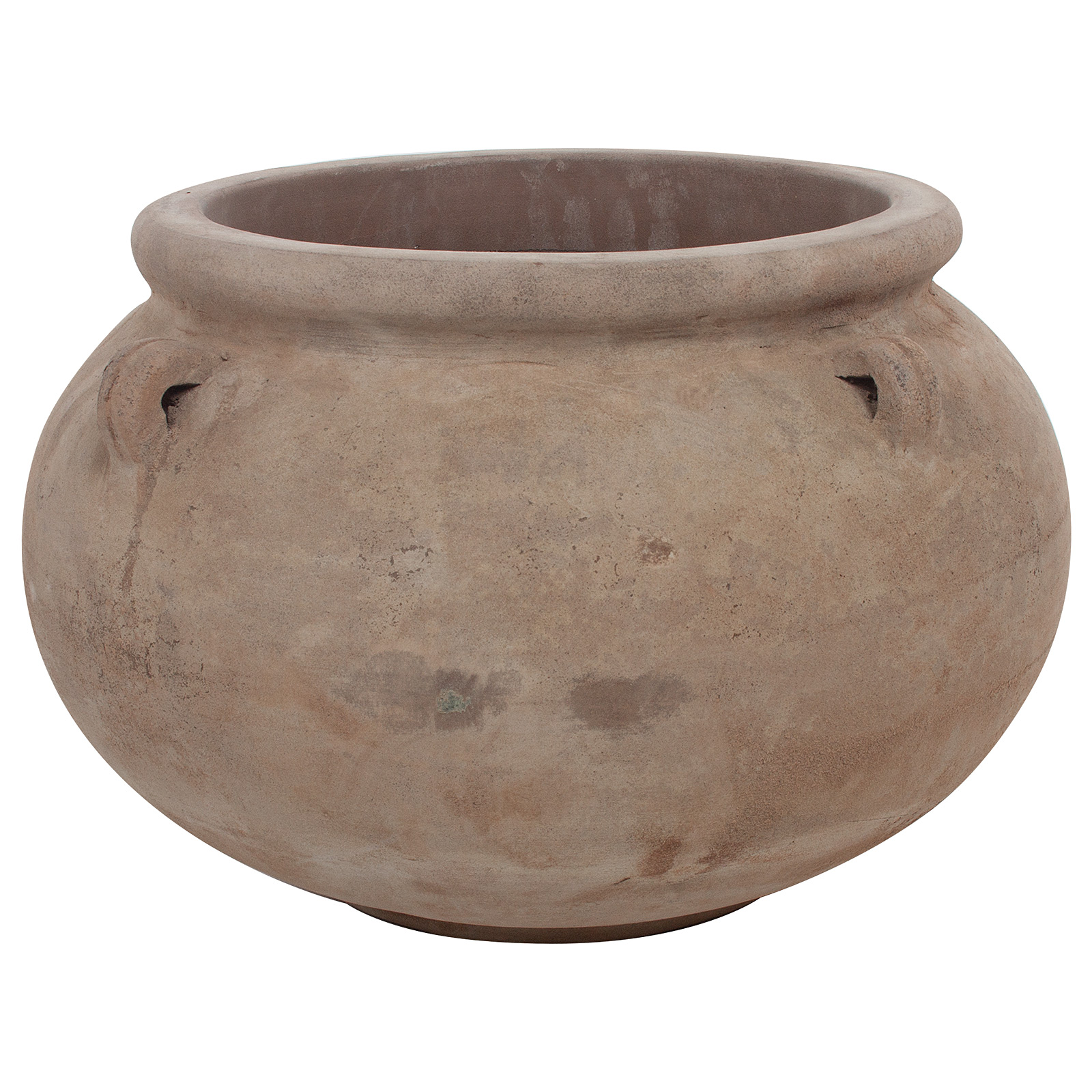 Кашпо Nobilis Marco "Straps Antique terra Jar" (терракота), D44xH30 см Терракотовый