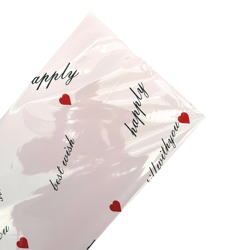 Пленка матовая "Best Wishes", 57x57 см, 63 mic, набор (20 шт) Розовый