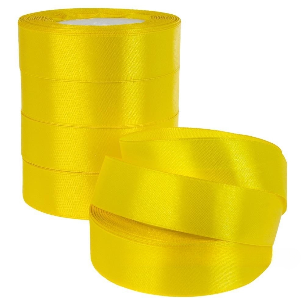 Лента атлас, 20 ммx25 ярд Желтый