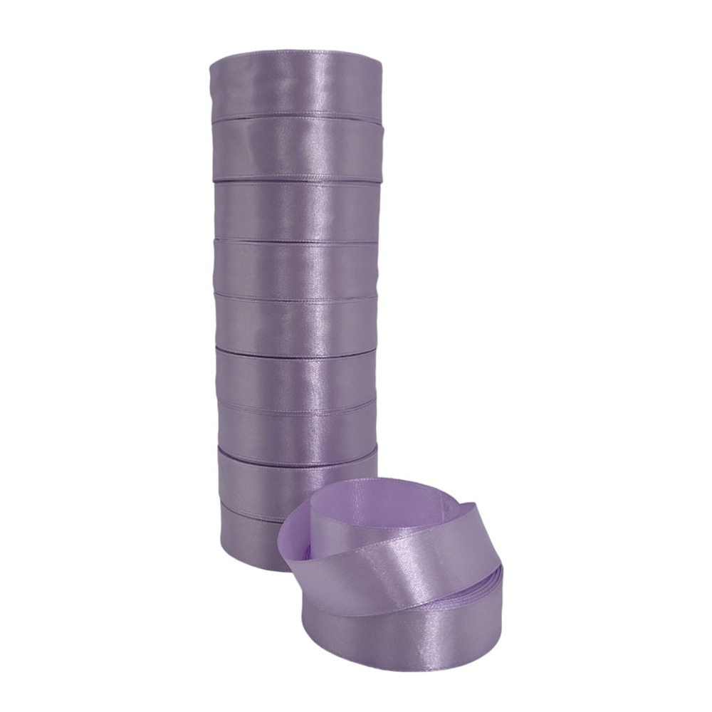 Лента атлас, 20 ммx25 ярд Сиреневый