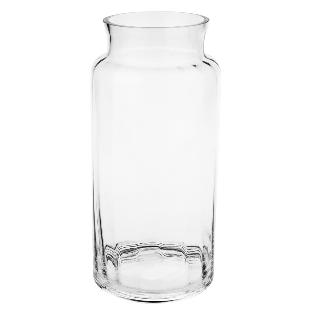 Ваза "Банка" (стекло), D12xH30 см Прозрачный