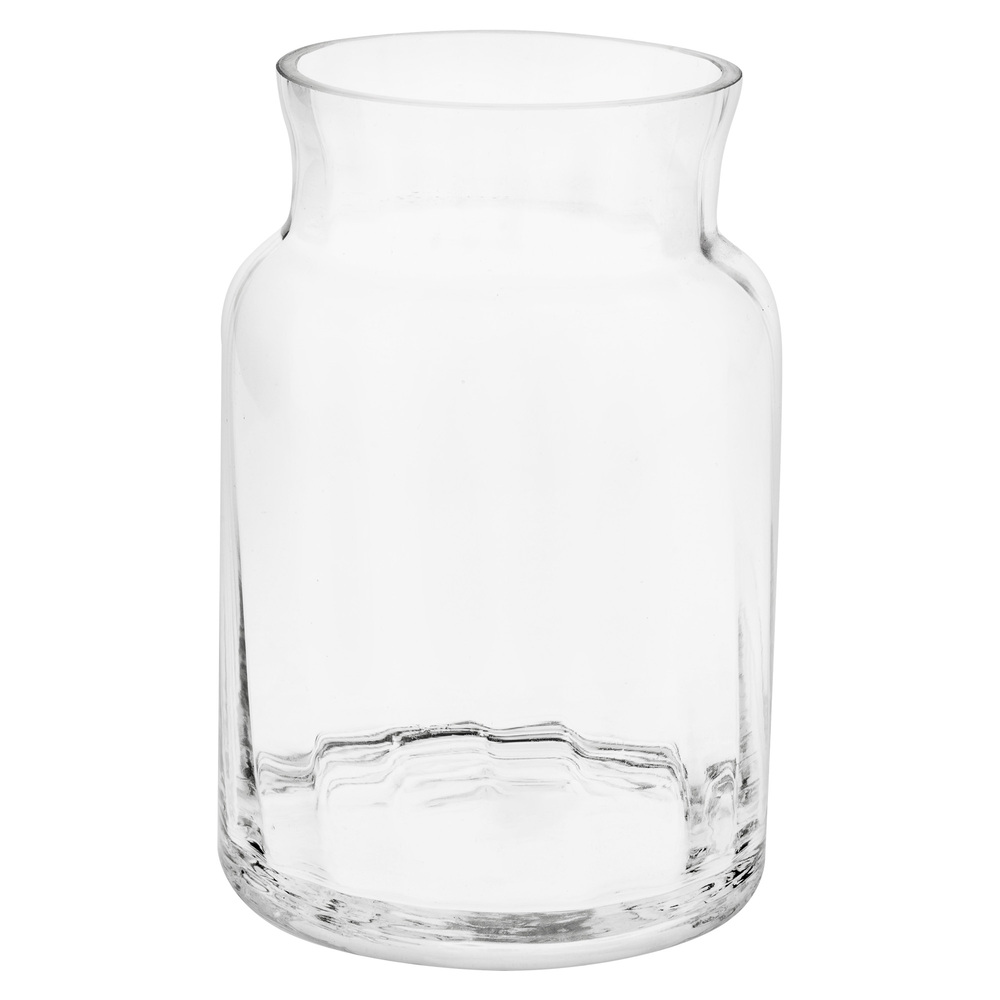 Ваза "Банка" (стекло), D12xH20 см Прозрачный