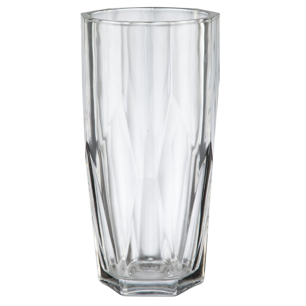 Ваза "Base W" (стекло), D12xH23 см Прозрачный