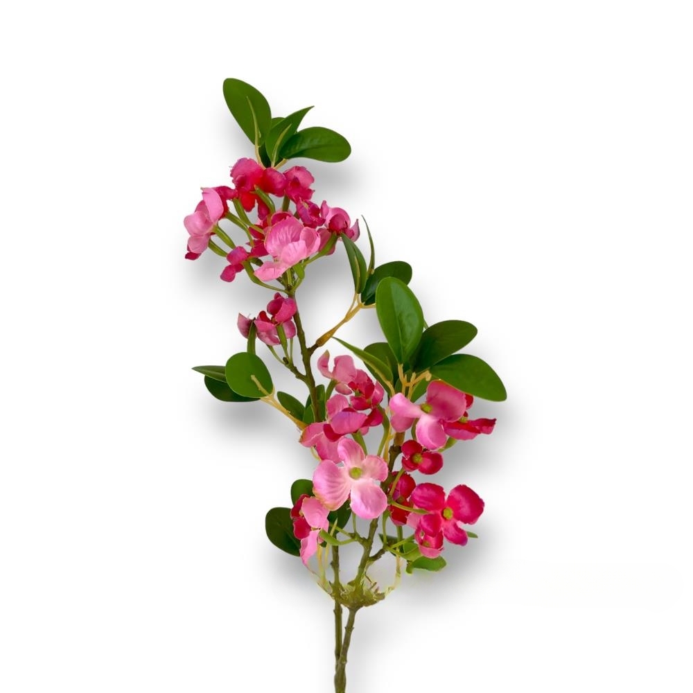 Цветок искусственный "Яблоня", H73 см, с силиконовым покрытием Розовый