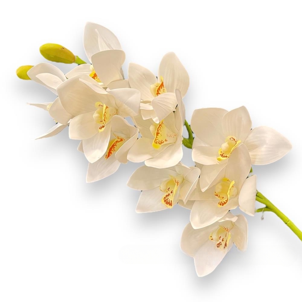 Цветок искусственный "Цимбидиум", H78 см Белый