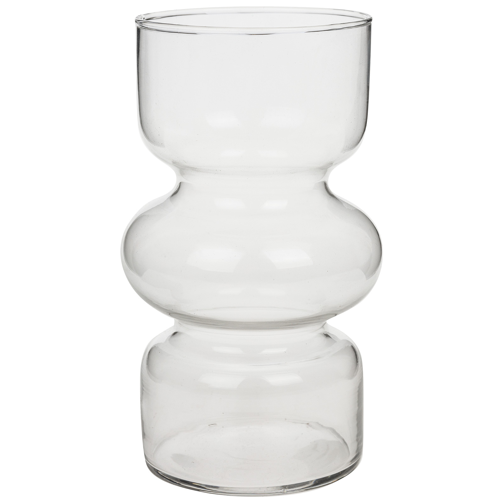 Ваза "Waist" (стекло), D9xH18 см Прозрачный