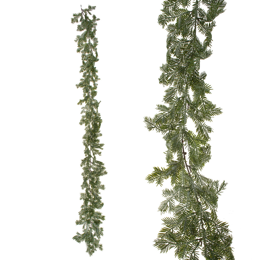 Гирлянда искусственная еловая (пластик), 190 см Зеленый